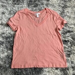 Forever 21 V-Neck T-Shirt Basic Short‎ Sleeve Top Everyday Wear Size M